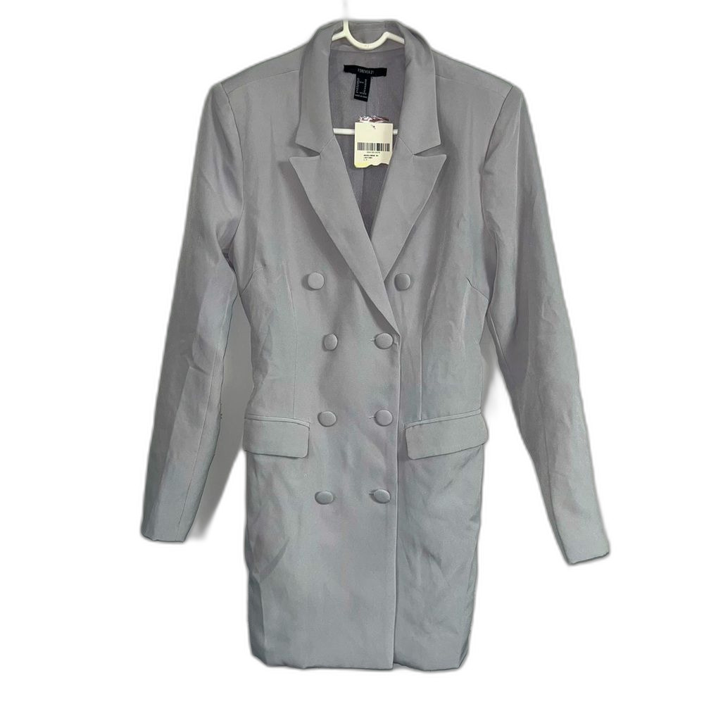 NWT Forever 21 Lavender Trench Coat Medium Minimalist Office Chic Boss Babe
